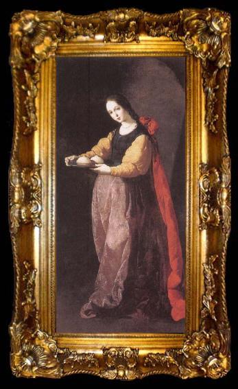 framed  Francisco de Zurbaran St Agatha, ta009-2